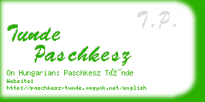 tunde paschkesz business card